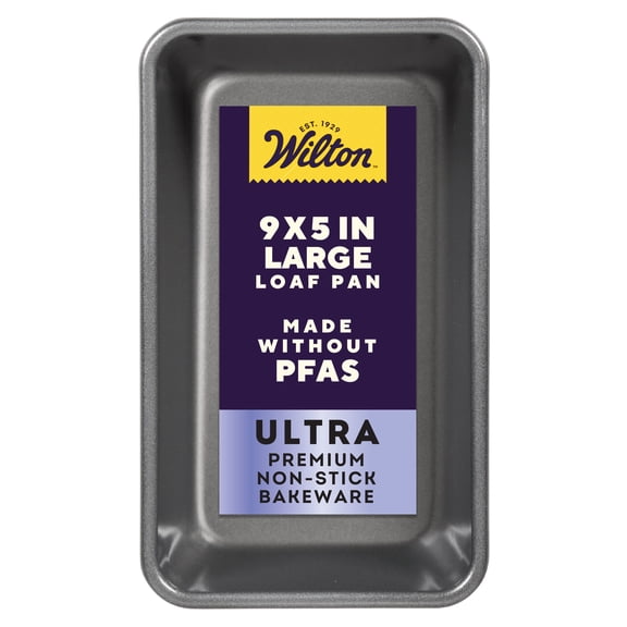 Wilton Gray Steel Bread & Loaf Pan, 9.25" x 5.25", for Meatloaf & Banana Bread Baking
