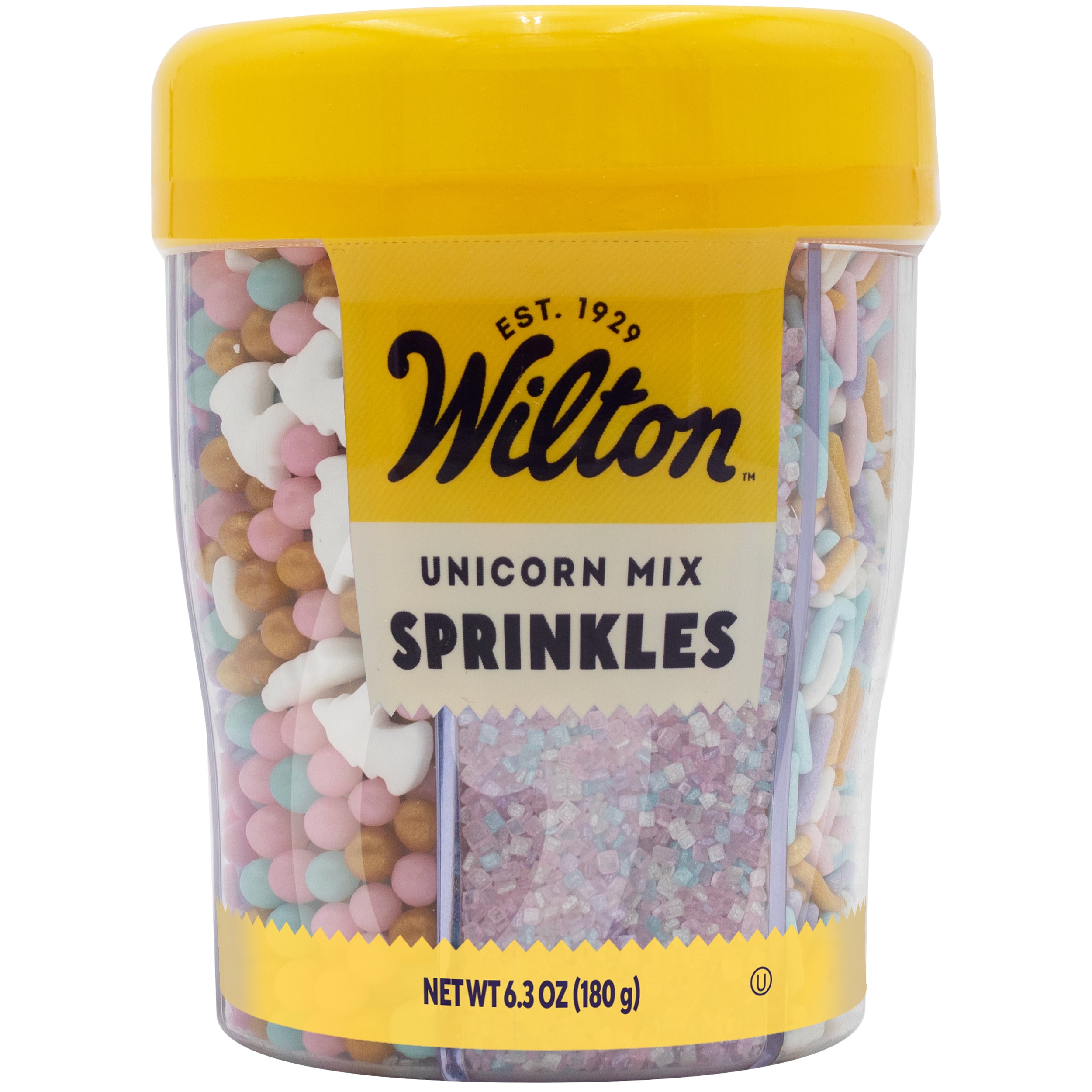 Wilton Unicorn Sprinkles Edible Sprinkle Mix Assorted 6.3 oz. 6-Cell Container Cookies or Cake Decorating