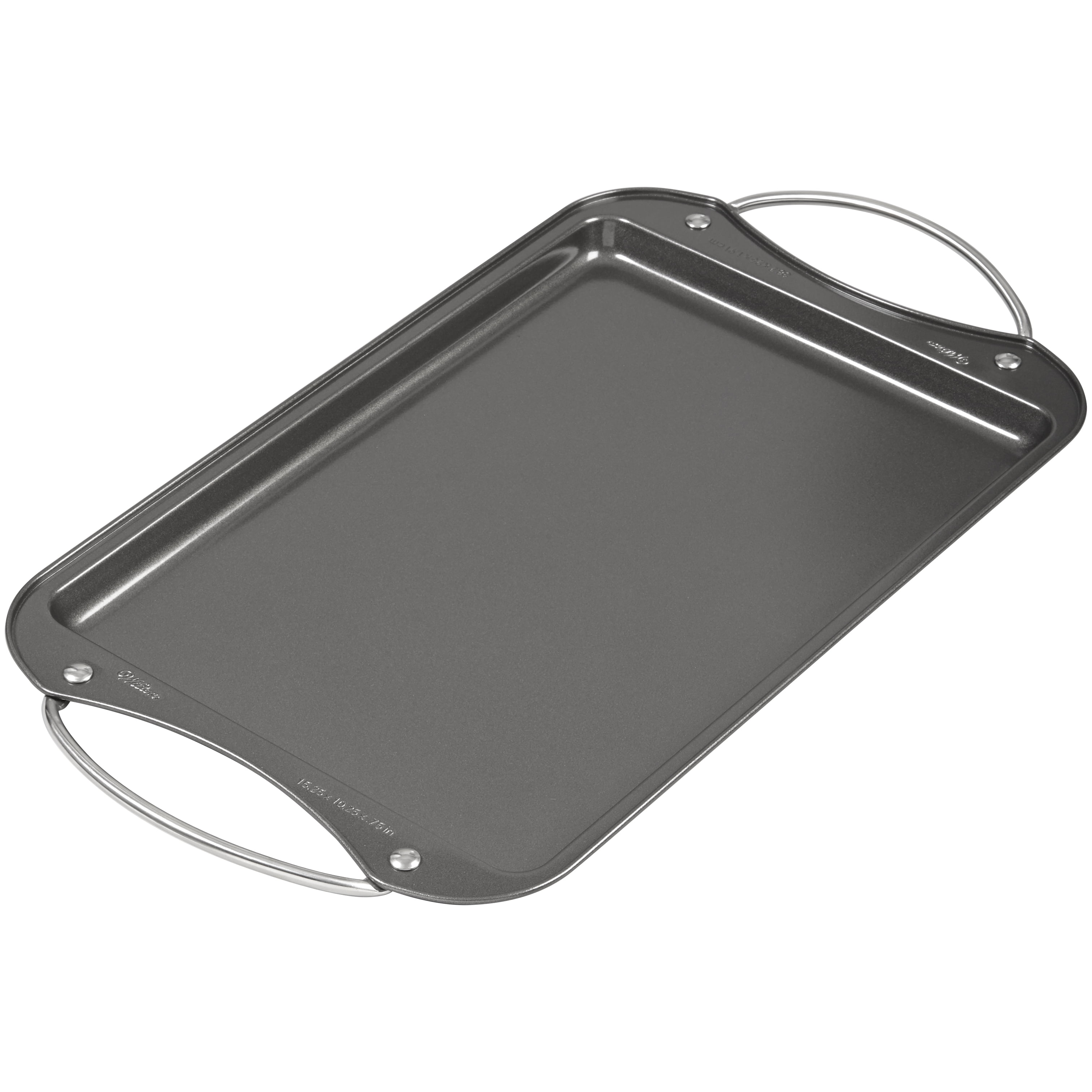 PizzAtHome 12-Inch Cookie Sheet Pan One-Handed Gripping Non-Stick