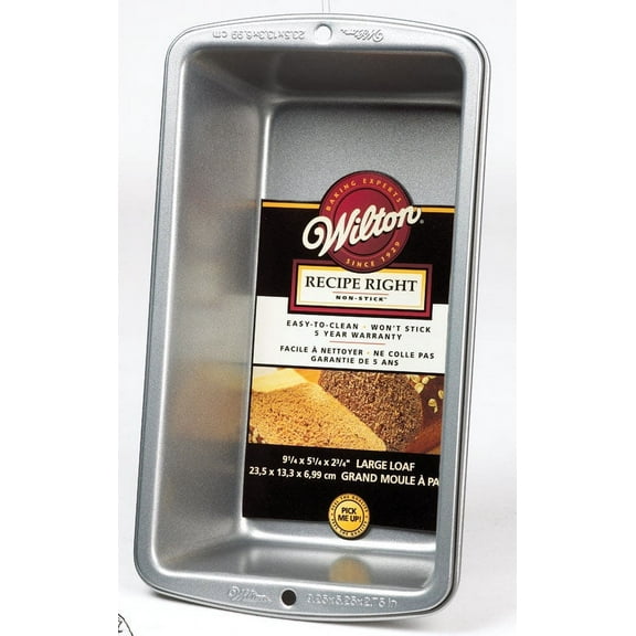Wilton W2105951 Recipe Right Non-Stick Loaf Pan-9.25 in. x 5.25 in.