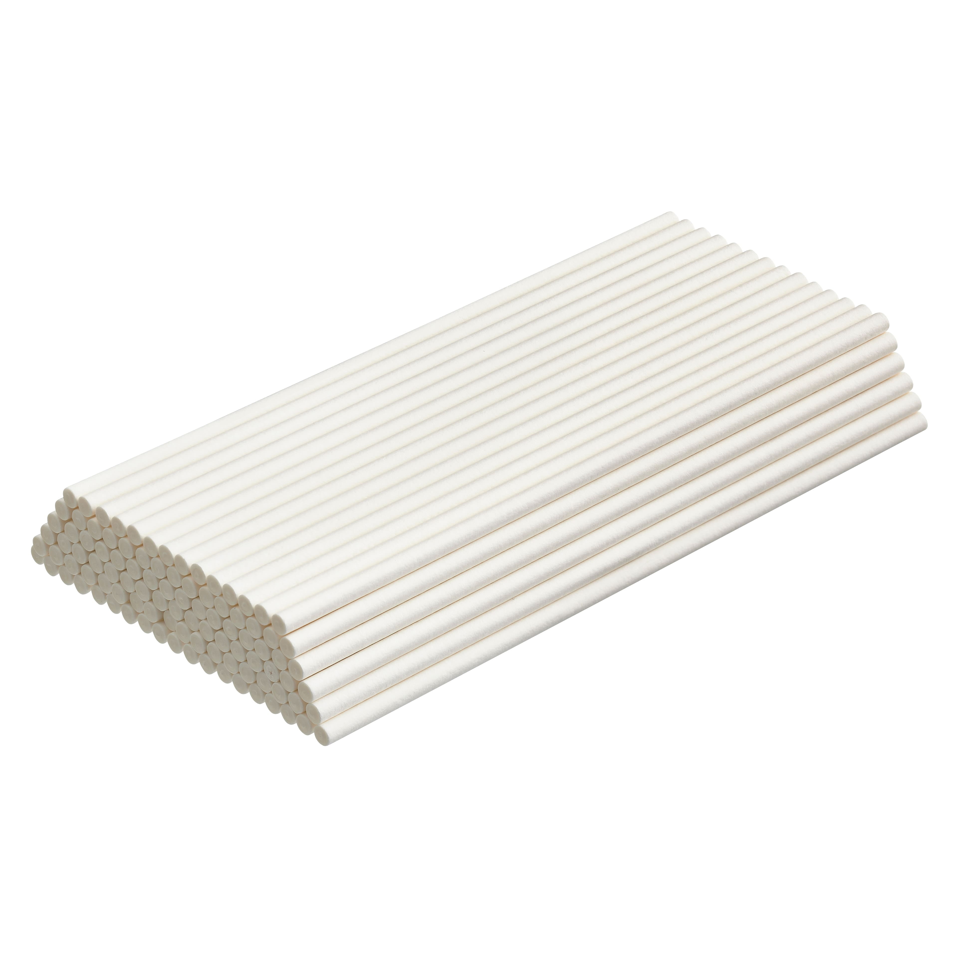 100 Count 6 Inch White Lollipop Sticks – Perfect For Candy Making, Baking & DIY Treats