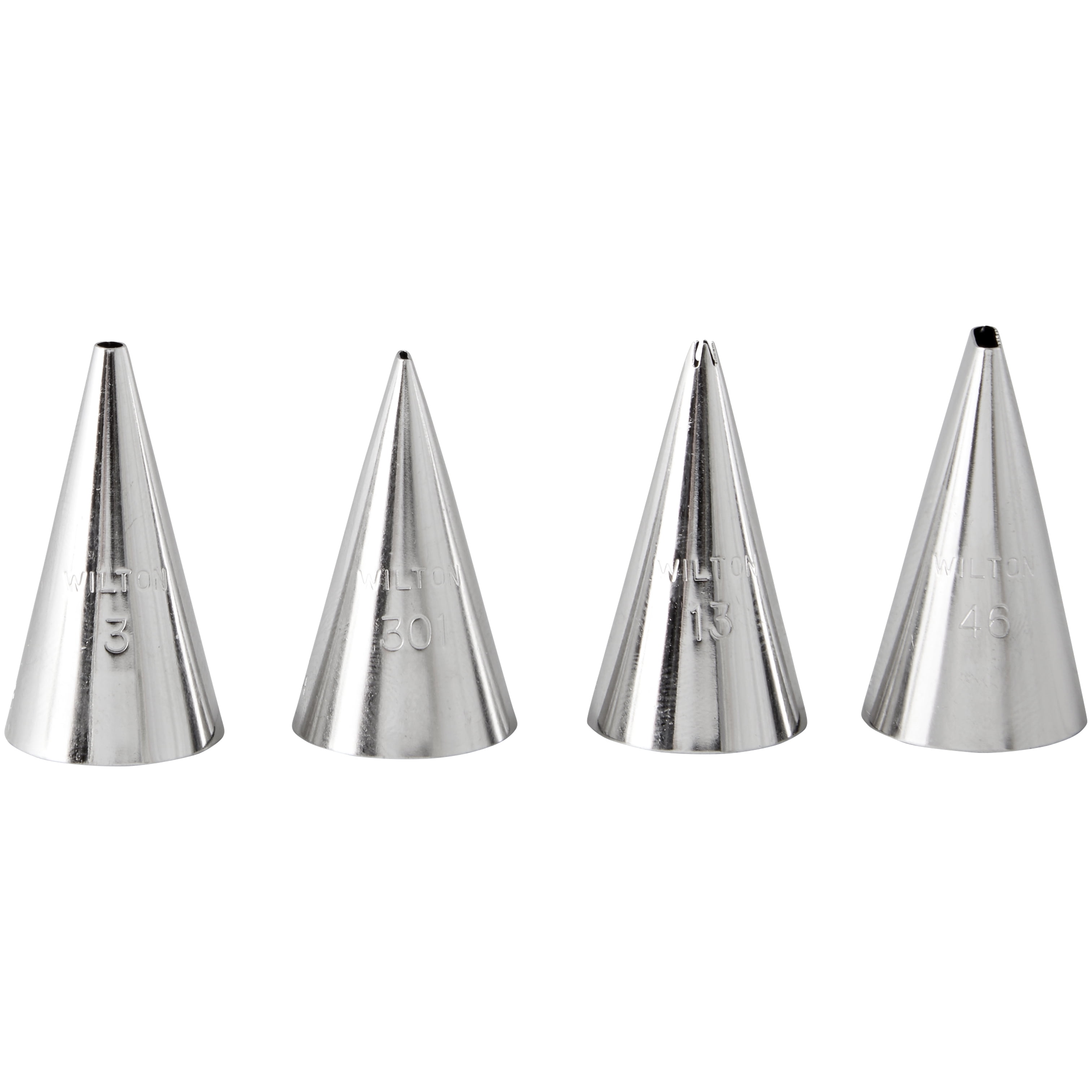 Wilton Writing Tip Set, 4-Piece, Stainless Steel