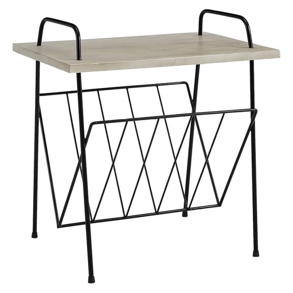 Wiltshire Record Player Stand, Media Console with Vinyl Storage, Modern Home Organizer, Natural