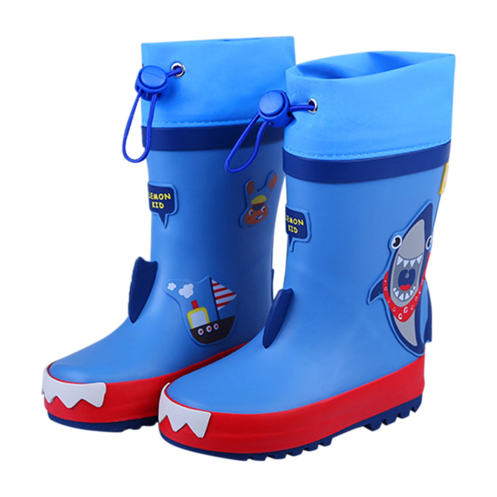 Wilucolt Girls Boots Custom Animal Rubber Children Shoes Waterproof