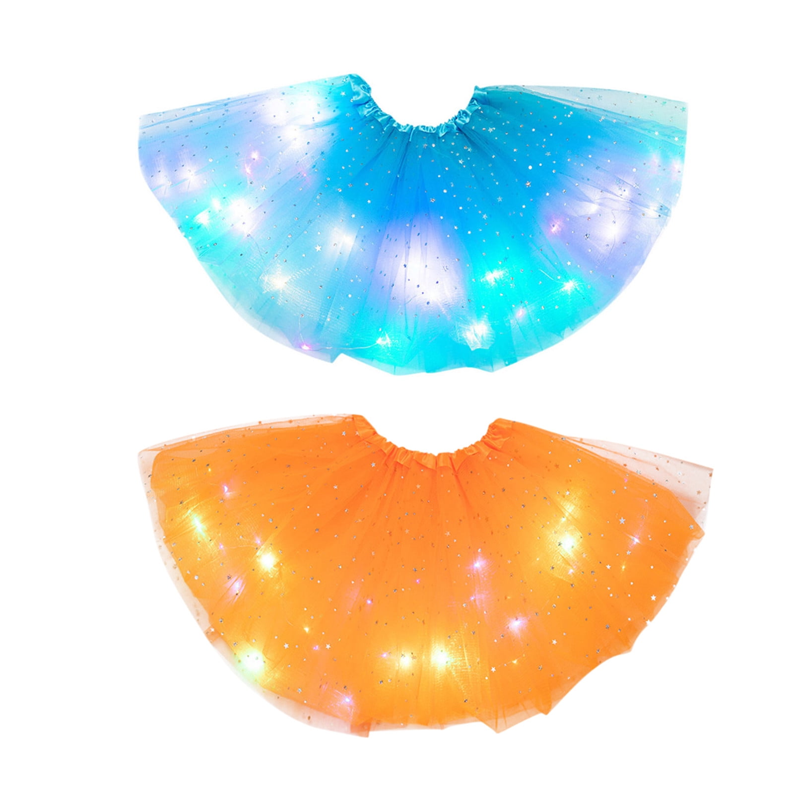 Wilucolt Girls Skirts Kids Girls Baby Sequin Tutu Skirt LED Light Up Pettiskirt Ballet Clothes