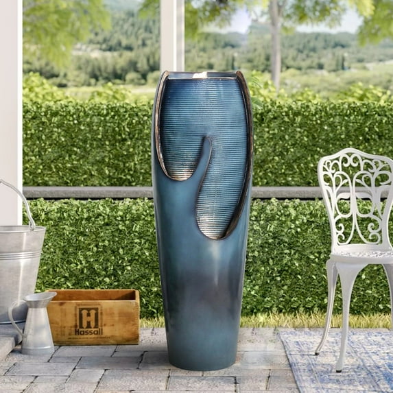 Wilwolfer 38.7” Indoor and Outdoor Jar Water Fountain