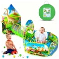 thumbnail image 1 of Wilwolfer 3PC Dinosaur Kids Play Tent for Toddlers with Baby Ball Pit & Pop-up Tunnel Indoor Outdoor Polyester Toys, 1 of 9
