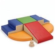 Wilwolfer 6-Piece Soft Foam Playground Climbers for Toddlers, PU Leather Indoor Climbing Set