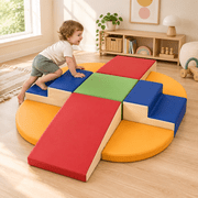 Wilwolfer 9-Piece Foam Playground Climbers for Toddlers, Indoor Climbing Set for Crawling and Motor Skills