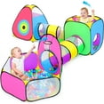 Wilwolfer Polyester 5pc Kids Ball Pits for Toddlers with Crawl Tunnel