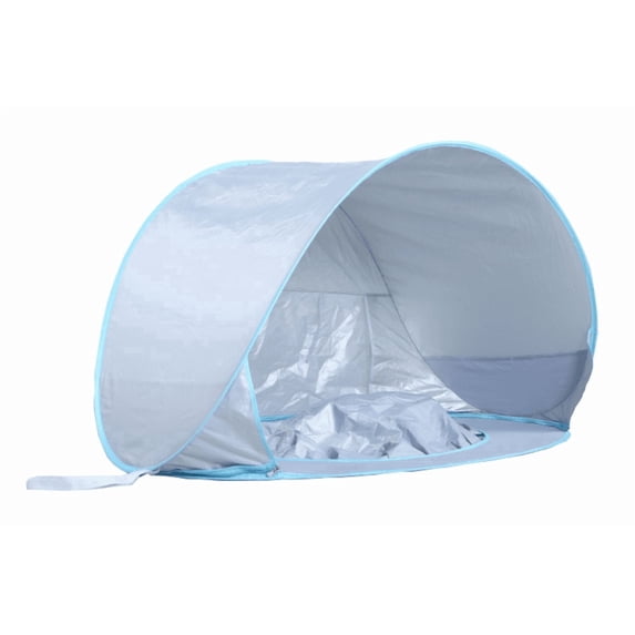Wilwolfer Pop Up Beach Play Tent with Pool for Toddlers & Infants - Portable Baby Sun Shelter Tent with UV Protection (Silver)