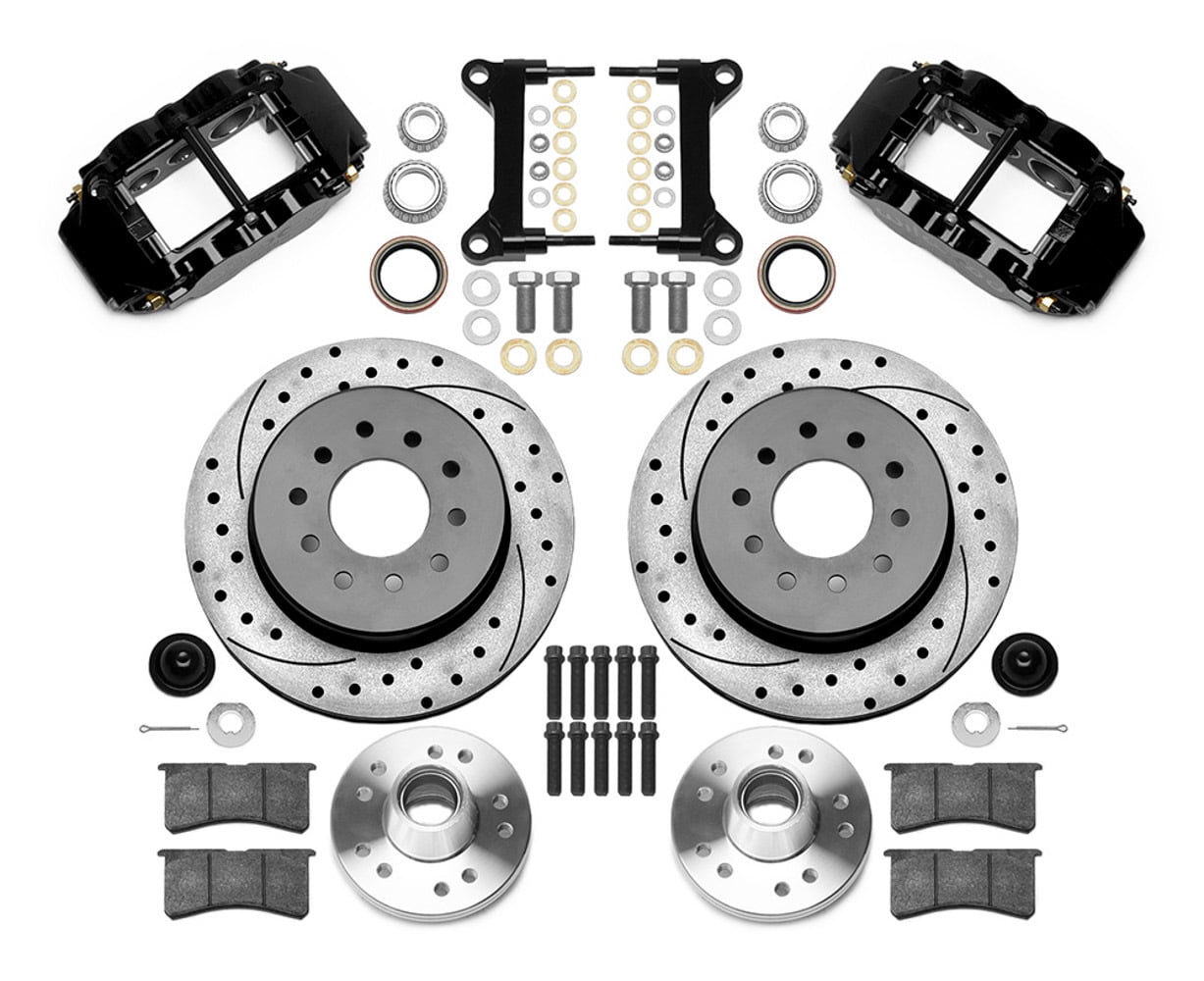 Wilwood 12.19in 6R: Automotive Brakes Forged Narrow Superlite Kit, Drilled Rotors, Front, Black