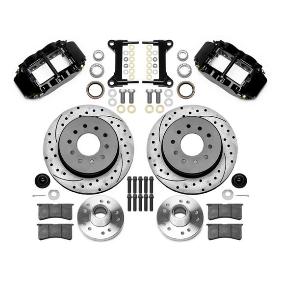 Wilwood 12.19in 6R: Automotive Brakes Forged Narrow Superlite Kit, Drilled Rotors, Front, Black
