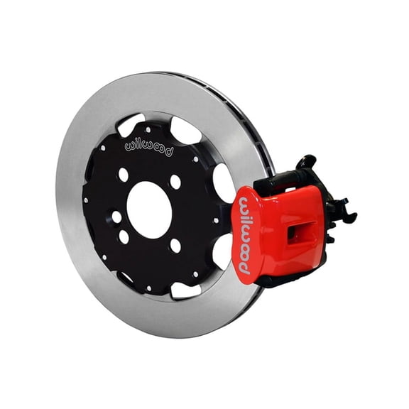 Wilwood 140-10210-R Combination Parking Brake Rear 11" Big Brake Kit With Red Calipers, Compatible with 1988-1997 Honda Civic With OE Rear Drum & 2.71 Hub Offset
