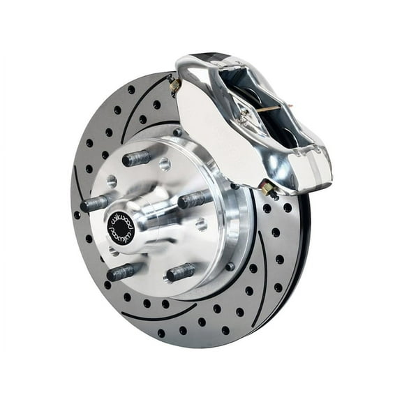 Wilwood 140-10440-DP Forged Dynalite 12.19" Front Big Brake Kit With Polished Calipers and Drilled Rotors, Compatible with 1974-1978 Ford Mustang II, 1974-1980 Ford Pinto & 1975-1980 Mercury Bobcat