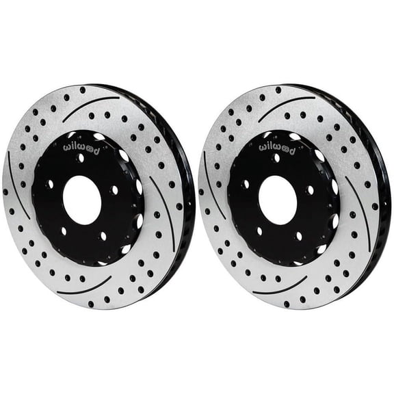 Wilwood 140-12496-D ProMatrix Front & Rear 14" 2-Piece Hat & Rotor Kit, Drilled 06-Up Corvette C6-Z06 (2pc Hat/Rotor)"