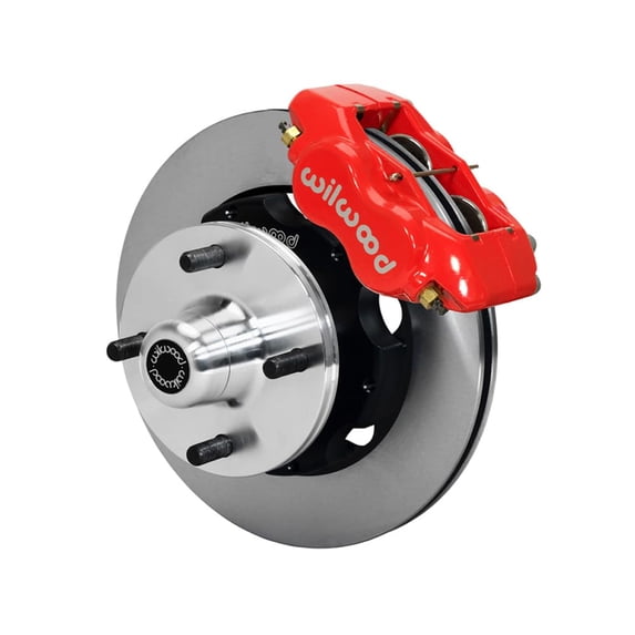 Wilwood 140-12535-R Forged Dynalite Pro Series 11" Front Hub Big Brake Kit With Red Calipers, Compatible With 1963 1964 1965 1966 Mustang, Falcon, Ranchero, Comet 4-LuG