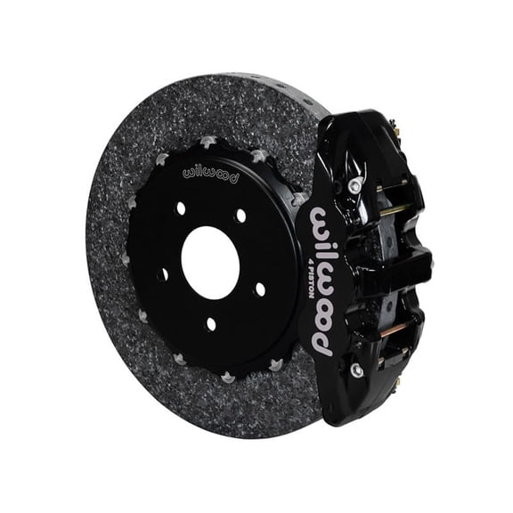 Wilwood 140-13164-CSIC AERO4 Dynamic Rear P-Brake Big Brake Kit, 14" C/SiC, Black, Compatible with Big Ford New 2.50" Offset