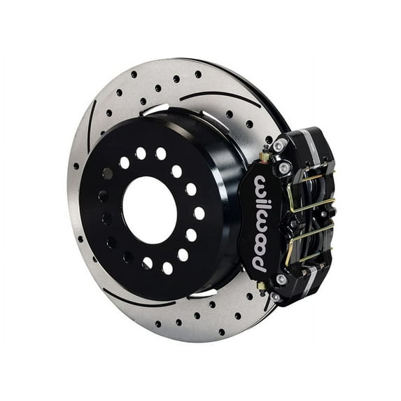 Wilwood 140-13664-D Dynapro Rear 12.19" Big Brake Kit With Black Calipers and Drilled Rotors, Compatible with 1976 1977 Ford Bronco With 2.38" Offset 5 x 5.5" Ford Big New Flange
