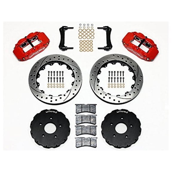 Wilwood 140-13880-DR Front Superlite 6R Red 12.88" Drilled Big Brake Kit, Compatible with 2007-2018 Jeep Wrangler JK