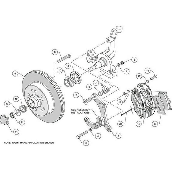 Wilwood 140-14663-R Classic Series Dynalite Front Brake Kit