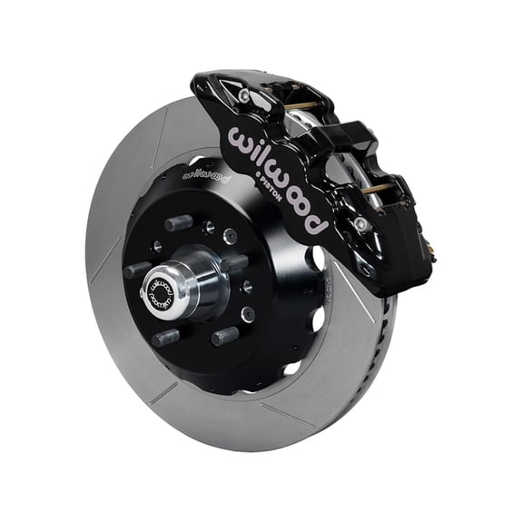 Wilwood 140-14839 AERO6 Front 14" Big Brake Kit With Hubs Black Calipers & Slotted Rotors, Compatible with 1957 1958 1959 1960 1961 1962 1963 1964 1965 1966 1967 Ford F100 2WD Truck