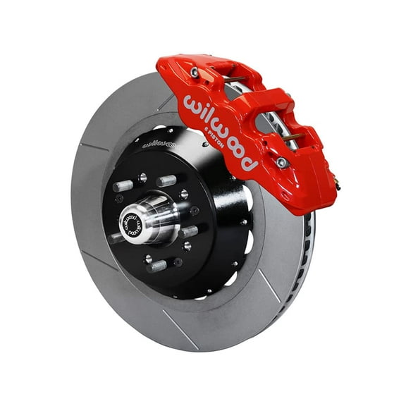 Wilwood 140-14842-R AERO6 Front 14" Big Brake Kit With Hubs Red Calipers & Slotted Rotors, Compatible with 1968 1969 1970 1971 1972 Ford F100 2WD Truck