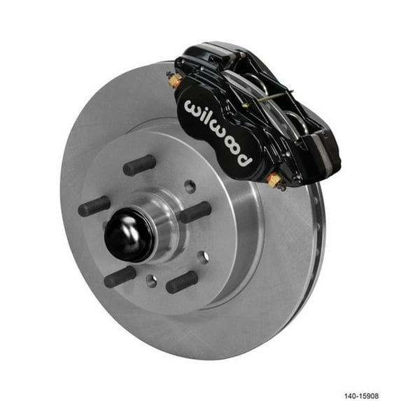 Wilwood 140-15908 Forged Dynalite Pro Front Kit - 11.00 in. One Piece HP Hub & Rotor - Black