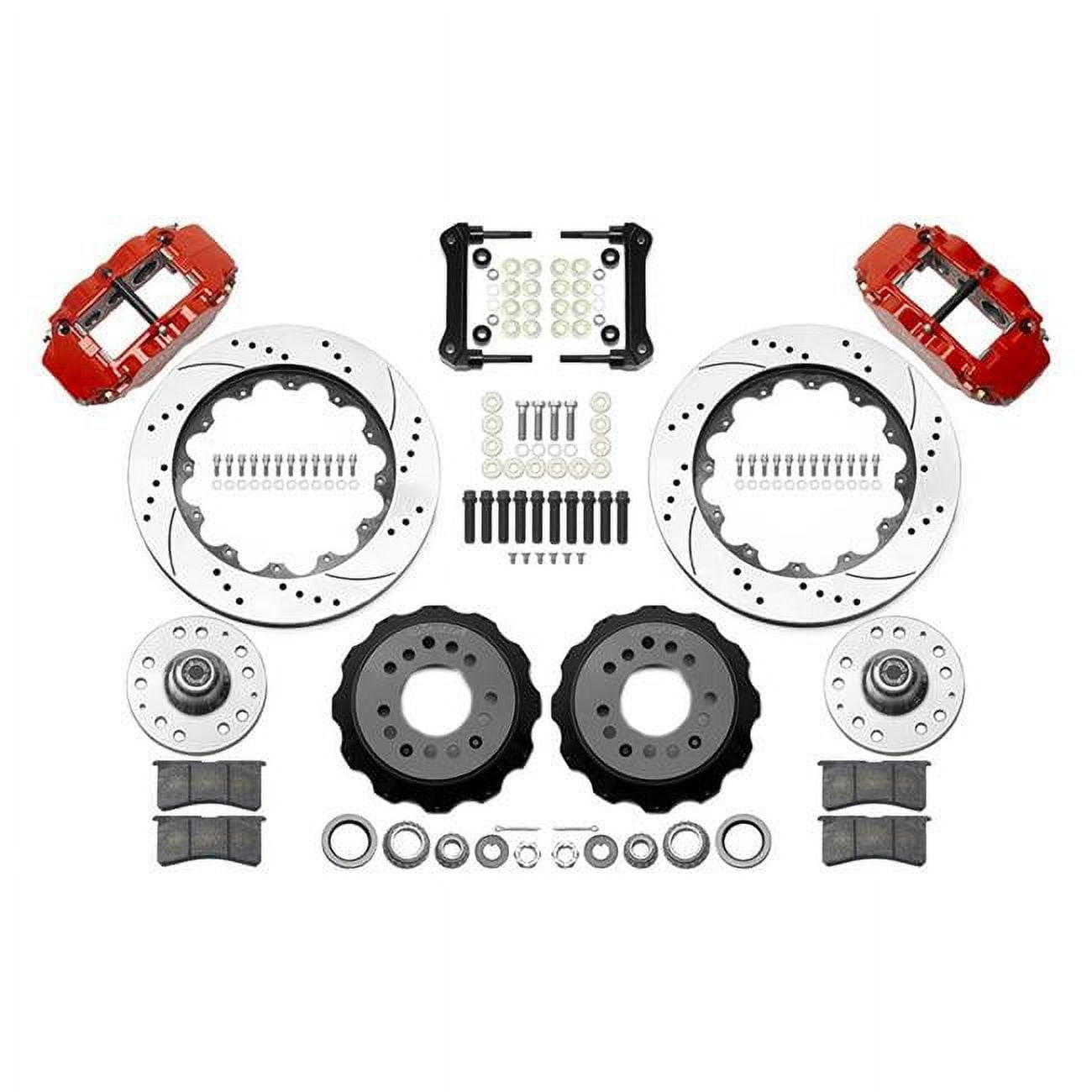 Wilwood Narrow Superlite 6R Front Big Brake Kit 14.00in SRP Drilled and Slotted Rotor - Red