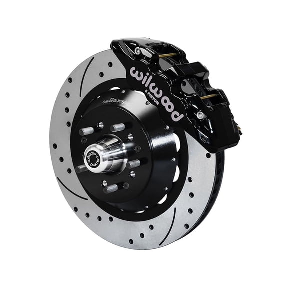 Wilwood 140-15951-D AERO6 Front Hub Big Brake Kit,14",Drilled WWE Iron Pro Spindle GM 88-98 C10 5x4.75/5.00"