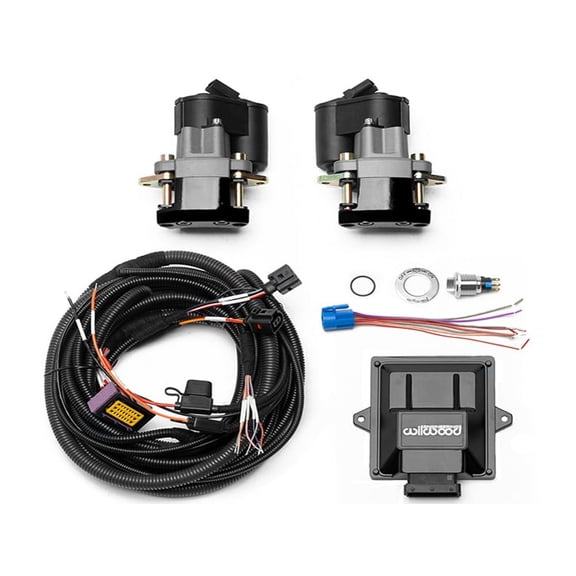 Wilwood 140-15978-BK Electronic Parking Brake Rear Retrofit Brake Kit With Black Calipers on 0.81" Rotors