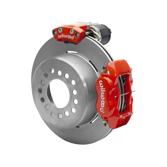 Wilwood 140-16154-R Dynalite Rear 12.19" EPB Big Brake Kit, Red, Compatible with Small Ford 2.66" Offset