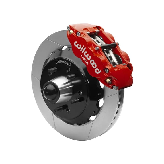 Wilwood 140-16458-R FNSL6R Front Hub Big Brake Kit,14", Red Chevy C-10 60-87 CPP Drop Spindle 6-LuG