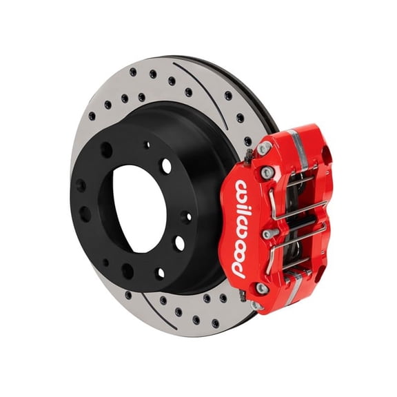 Wilwood 140-16680-DR Narrow Dynapro-P Radial Rear Big Brake Kit with Lines 11.42" Drilled Red For 1969-1983 Porsche 911
