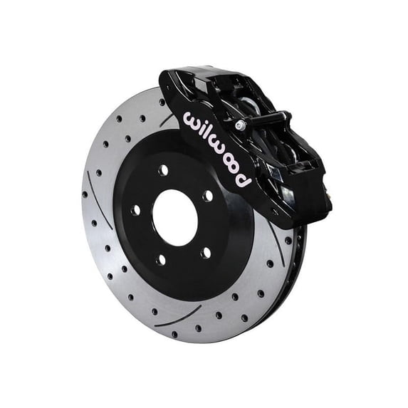 Wilwood 140-17669-D SLC56 Front Caliper & Rotor Kit with Lines, Black, For 1997-2004 Corvette C5