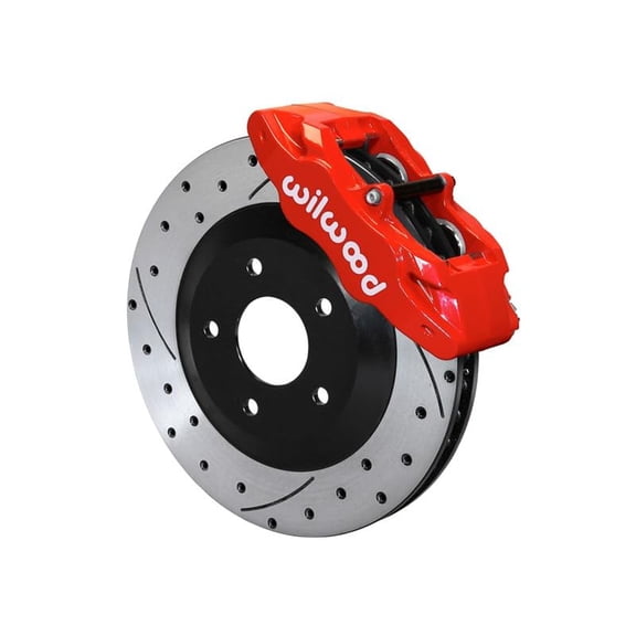 Wilwood 140-17671-DR SLC56 Front Caliper & Rotor Kit with Lines, Red, For 2005-2013 Corvette C6