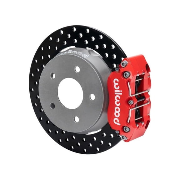 Wilwood 140-17735-DR Rear Big Brake Kit with Red Calipers and Drilled Rotors for 2022-up Polaris RZR Turbo & Pro R 5-Lug