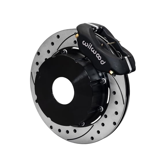Wilwood 140-3722-BD Dynalite Pro Rear 12.19" Big Brake Kit, Drilled, Compatible with Big Ford 2.36" Offset, Currie, Blank