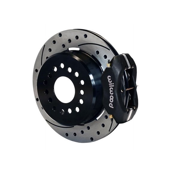 Wilwood 140-7143-D Forged Dynalite Pro Rear 12.19" Big Brake Kit With Black Calipers and Drilled Rotors, Compatible with Ford Small Flange With 2.66 Offset