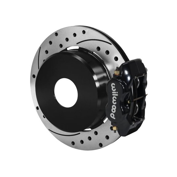 Wilwood 140-7150-D Dynalite Pro Rear 12.19" P-Brake Big Brake Kit, Drilled, Compatible with Big Ford New 2.50" Offset, Currie, Blank