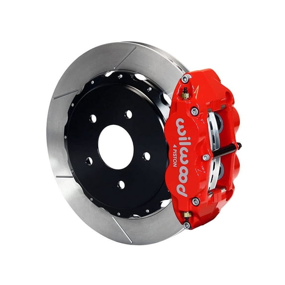 Wilwood 140-9221-R Red Forged Narrow Superlite 4R Rear 13" Big Brake Kit, Compatible with 2005-2014 Ford Mustang