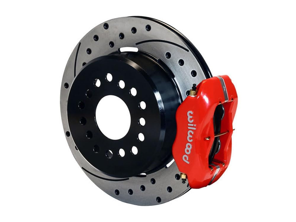 Wilwood Combination Parking Brake Rear Kit 11.75in Drilled Red 2011 Fiesta Rear main image 0