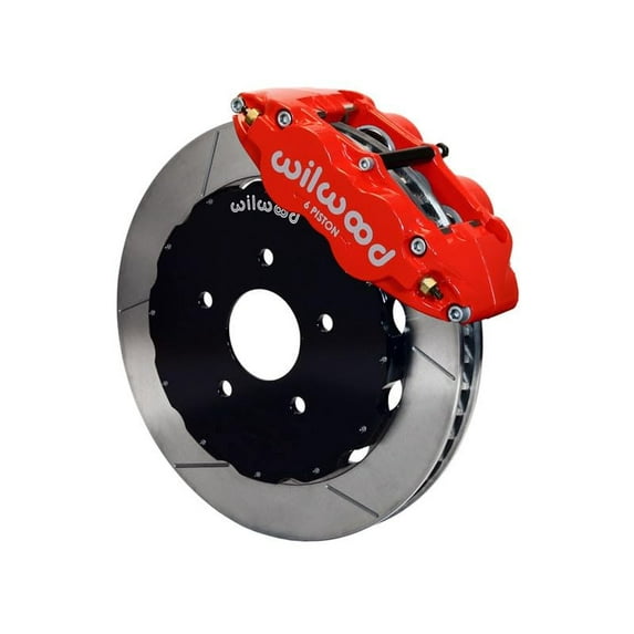 Wilwood 140-9285-R Front 14" Superlite 6R Big Brake Kit With Red Calipers & Slotted Rotors, Compatible with 2001-2006 Mitsubishi EVO VIII