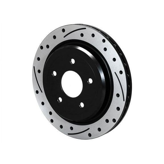 Wilwood 160-14041-BK SRP Drilled Brake Rotor, Rear C5/C6 Vette BLK, LH 12.00 x 1.03-5x4.75"