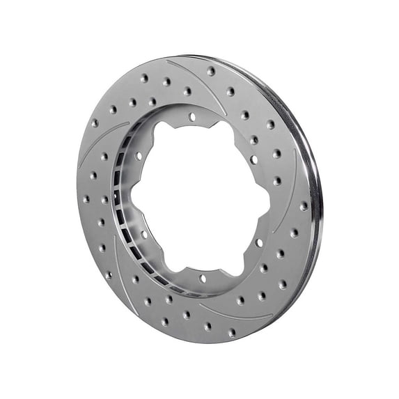 Wilwood 160-7099 SRP Drilled Brake Rotor, Ultralite UL30 Iron, Zinc, Right-Hand 11.00 x .810-6 on 6.25"