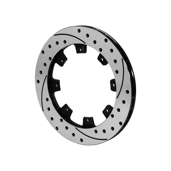 Wilwood 160-7103-BK SRP Drilled Brake Rotor, Ultralite UL32 Iron, BLK, Right-Hand 12.19 x .810-8 on 7.00"