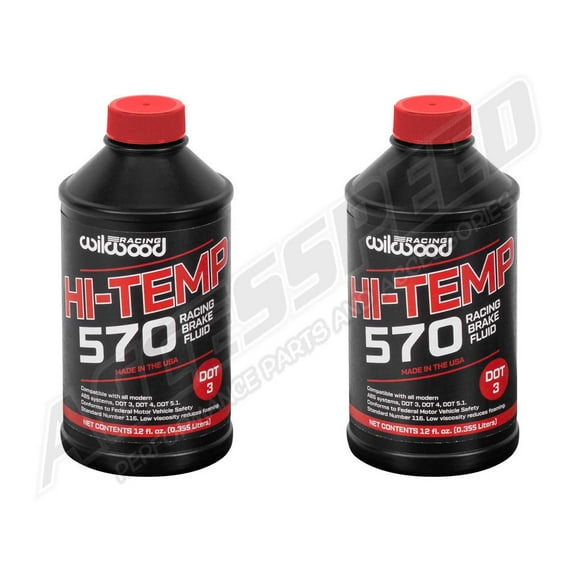 Wilwood 2-Pack of 290-0632 Hi-Temp 570-Degree High Performance Brake Fluid (2-12oz Bottles)