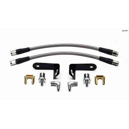 Wilwood 220-9481 Flexline Front Brake Line Kit, Kit Car w/FSL4 Caliper