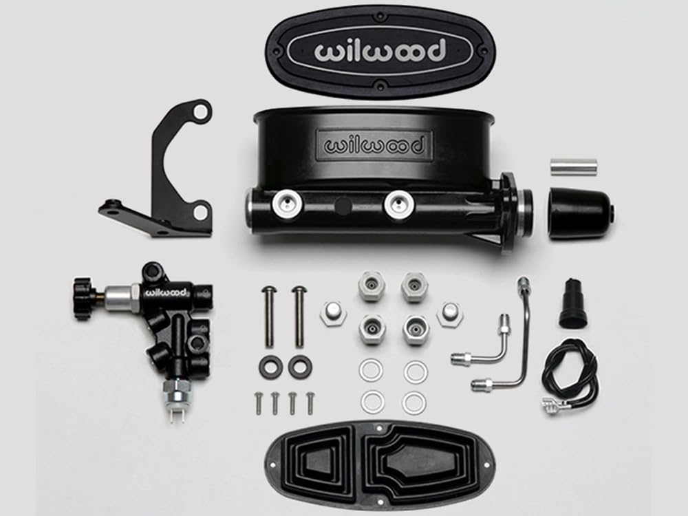 Wilwood Aluminum Tandem Master Cylinder Kit w/ Bracket and Proportioning Valve - 1