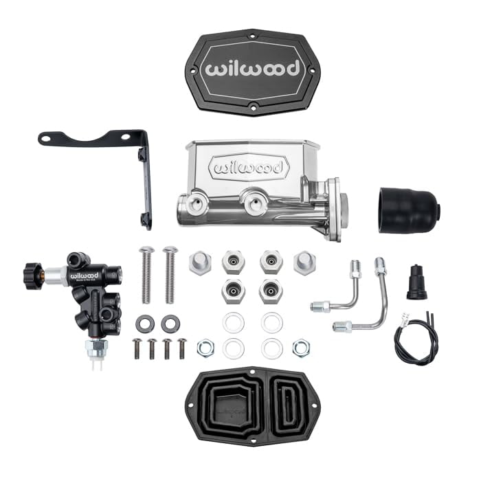 Wilwood Aluminum Tandem Master Cylinder Kit w/ Bracket and Proportioning Valve - 1